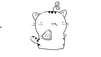 画画吃瓜的孩子